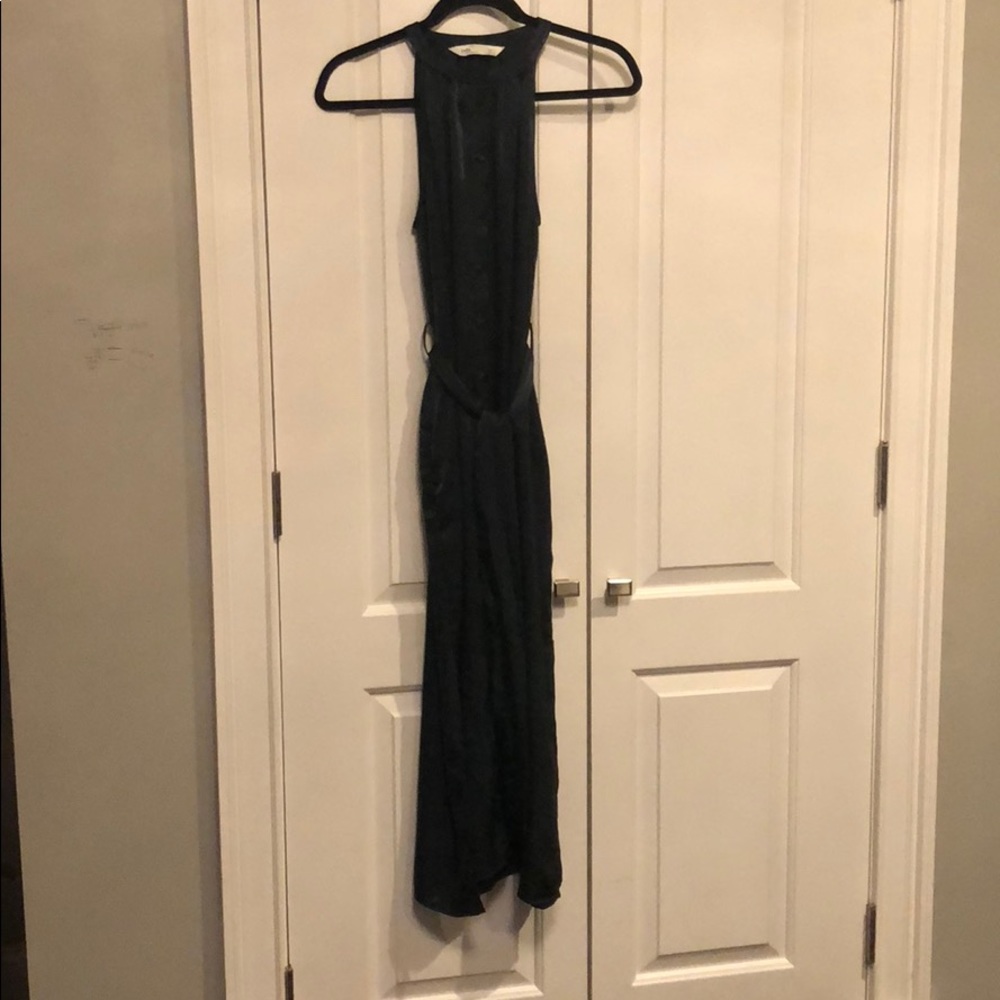 Zara satin button up Maxi dress